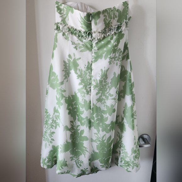 David Bridal Strapless Floral Dress - Picture 8 of 14